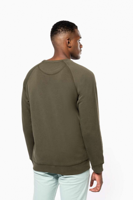 Bluza barbati, calduroasa, groasa, 80% bumbac organic si 20% poliester reciclat, casual, eleganta, cu maneca lunga, 300 g/m2, Mossy Green [5]