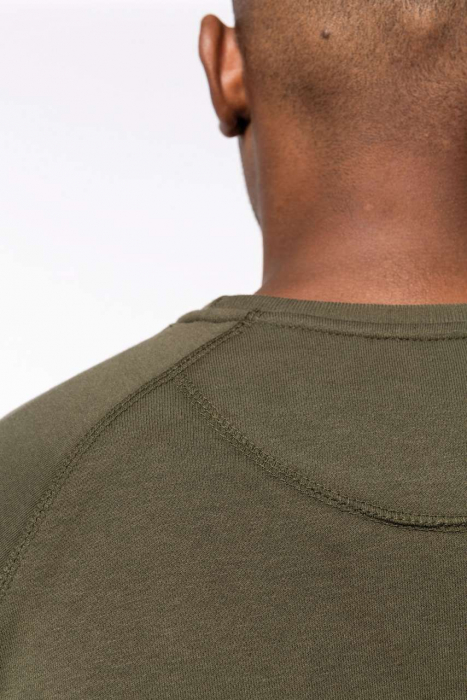 Bluza barbati, calduroasa, groasa, 80% bumbac organic si 20% poliester reciclat, casual, eleganta, cu maneca lunga, 300 g/m2, Mossy Green [3]