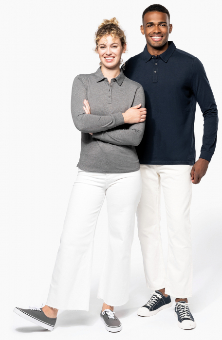 Bluza barbati de bumbac, tricot jerseu, eleganta, cu maneca lunga, fenta cu nasturi metalici, 180 g/m2, Bleumarin [6]