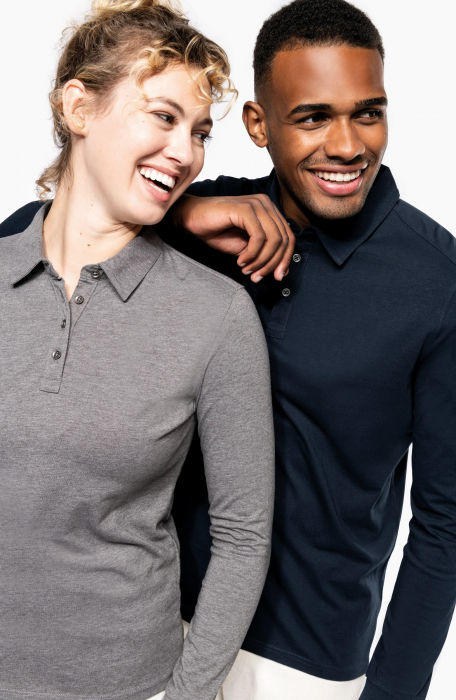 Bluza barbati de bumbac, tricot jerseu, eleganta, cu maneca lunga, fenta cu nasturi metalici, 180 g/m2, Bleumarin [7]