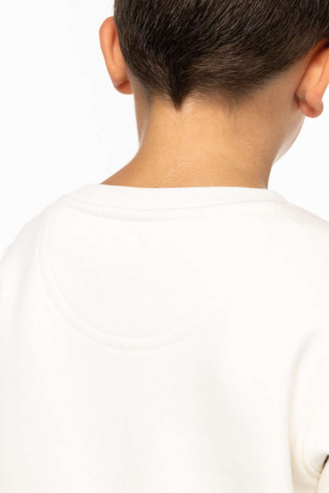 Bluza Copii groasa Scoala, Uniforma Scolara, Casual, din Bumbac Organic 100%, Material Sustenabil, Densitate 350g/m2, Ivory [4]