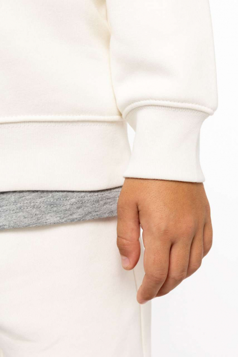 Bluza Copii groasa Scoala, Uniforma Scolara, Casual, din Bumbac Organic 100%, Material Sustenabil, Densitate 350g/m2, Ivory [3]