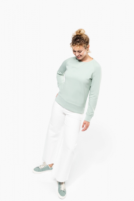 Bluza dama, Bumbac Organic 80%, material foarte moale flausat frantuzesc, calduroasa, croiala relaxata, lejera, Snow Grey [5]