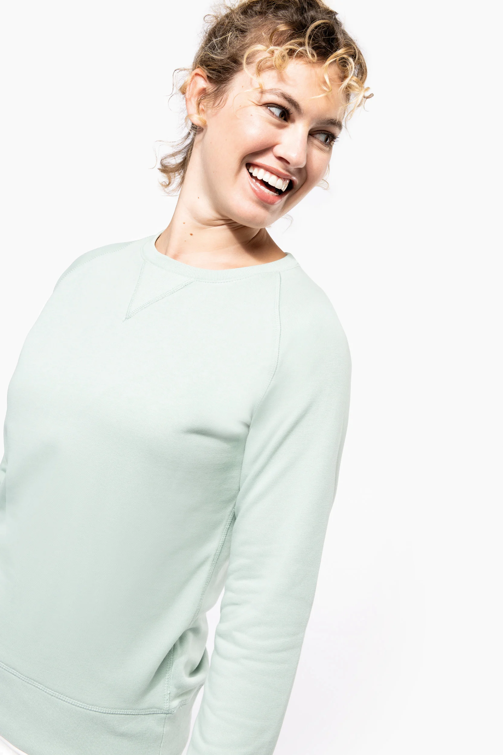 Bluza dama, Bumbac Organic 80%, material foarte moale flausat frantuzesc, calduroasa, croiala relaxata, lejera, Storm Grey [8]