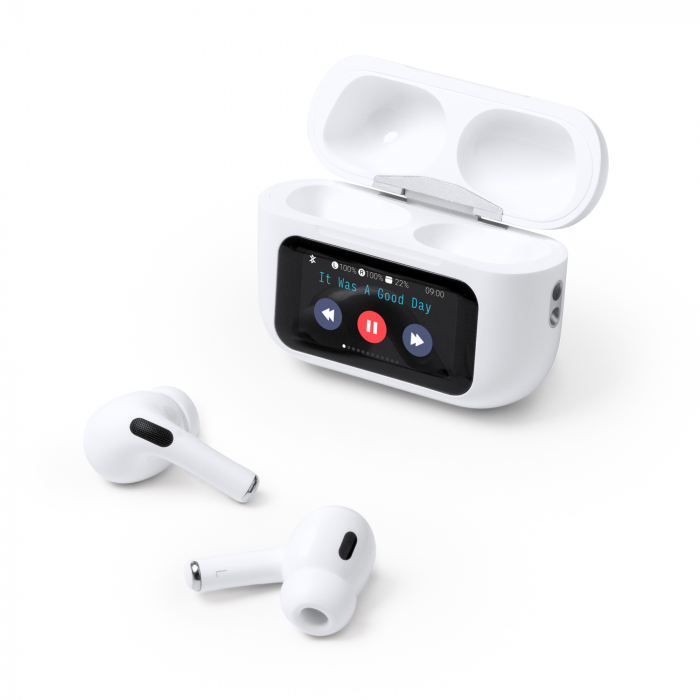 Casti wireless bluetooth cu Touch Screen si Anularea Zgomotului, Audio, Fara fir, In-ear, Bluetooth 5.3, Autonomie 40 ore, Microfon HD, Control tactil/touch, Functie Gasire Casti, Universale, Equalizer cu 5 moduri [2]