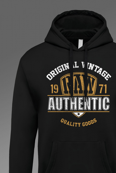 Hanorac barbati cu imprimeu, Authentic Vintage [3]