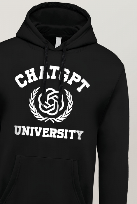 Hanorac barbati cu imprimeu, ChatGpt University [4]