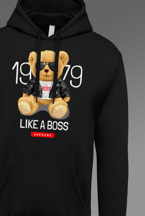 Hanorac barbati cu imprimeu, Like a boss [4]