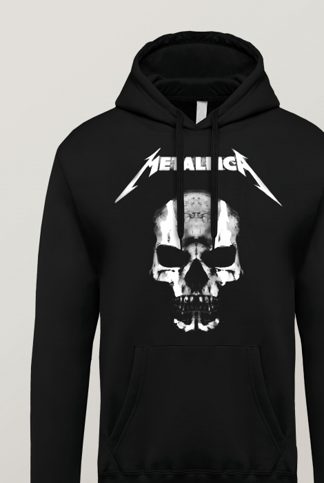 Hanorac barbati cu imprimeu, Metall Rocks BW [3]