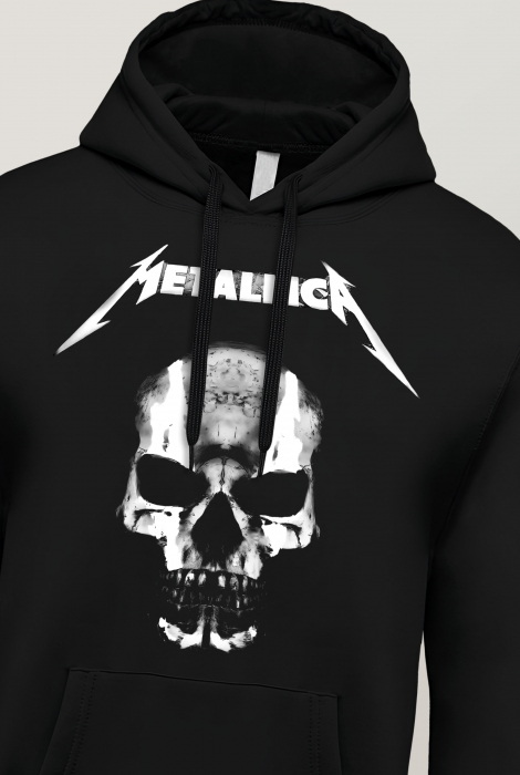 Hanorac barbati cu imprimeu, Metall Rocks BW [4]