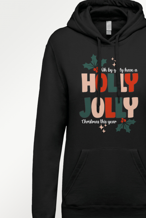 Hanorac cu imprimeu dama - Craciun Holly Jolly [2]