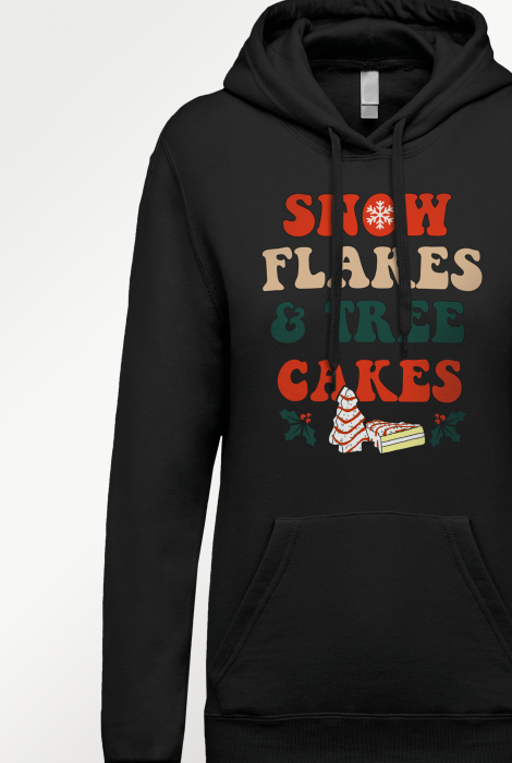 Hanorac cu imprimeu dama - Craciun, Snow Flakes [2]