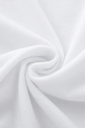 Set 2 Tricouri Copii din Bumbac Organic 100%, Material Sustenabil, Certificat Controlunion, Peta Vegan Approved, Densitate 175g/m2, Alb, 6 ani [6]