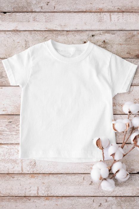 Tricou Copii din Bumbac Organic 100%, Material Sustenabil, Certificat Controlunion, Peta Vegan Approved, Densitate 175g/m2, Alb, 6 ani [2]