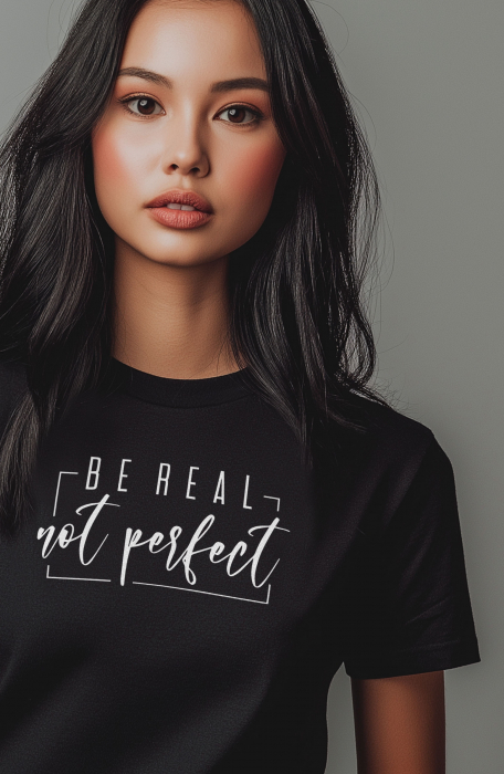Tricou dama, Fii real - nu perfect, Be real not perfect [3]