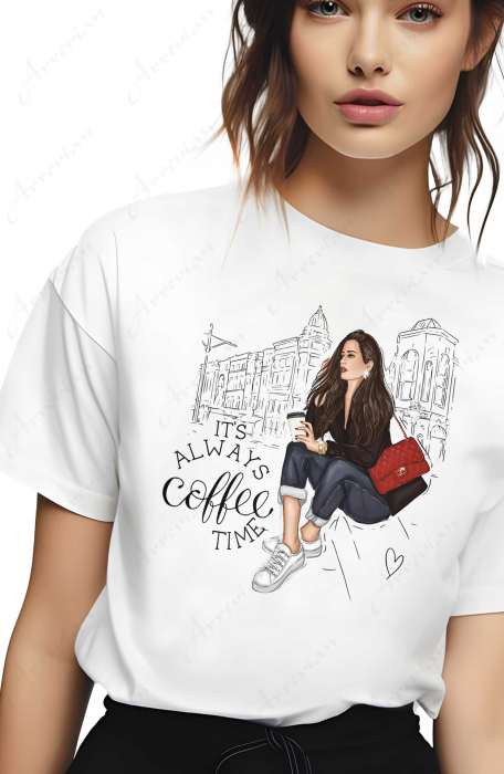 Tricou dama, Coffee in Paris [3]