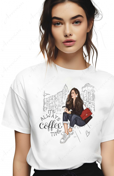 Tricou dama, Coffee in Paris [2]
