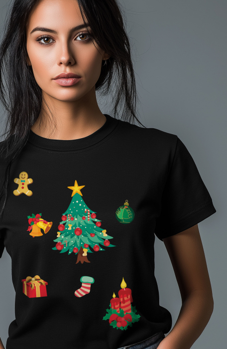 Tricou dama, Craciun Fericit, Gingle Bells [3]