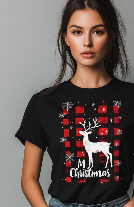 Tricou dama, Craciun, Ren - Reindeer Christmas [2]