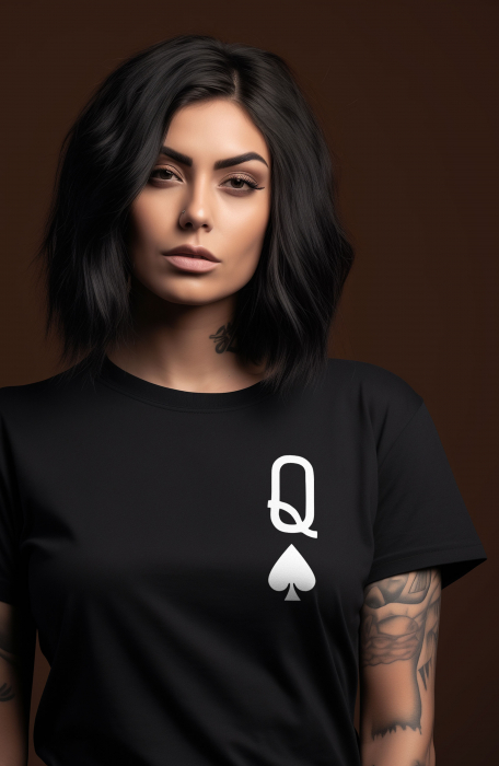 Tricou dama, Queen, Negru [2]