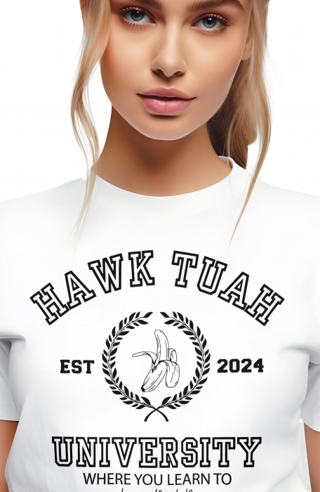 Tricou dama, Hawk Tuah University [3]