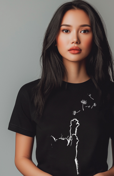 Tricou dama, Pisica Jucausa, Funny Cat, Negru [2]