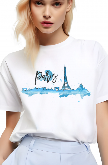 Tricou dama, Blu Paris [2]