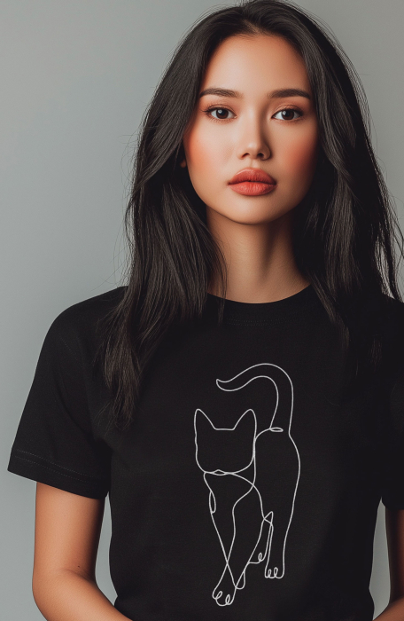 Tricou dama, Pisica, Mers elegant de Felina, [2]