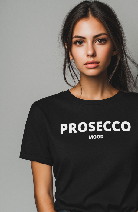 Tricou dama, Prosecco Mood, Negru [2]
