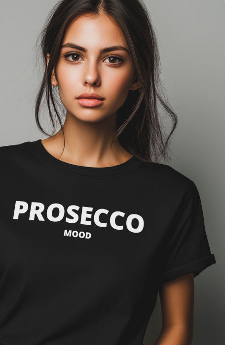 Tricou dama, Prosecco Mood, Negru [3]