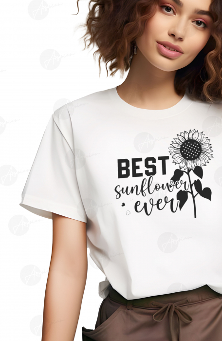 Tricou dama, Sunflower, Best Ever, Alb [2]