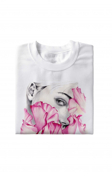 Tricou dama, Pink Flower Portrait [4]