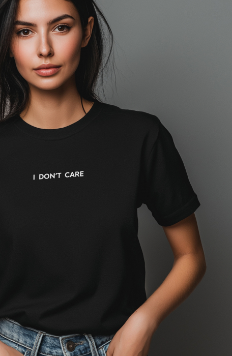 Tricou pentru dama cu imprimeu text, nu imi pasa, i don't care [3]
