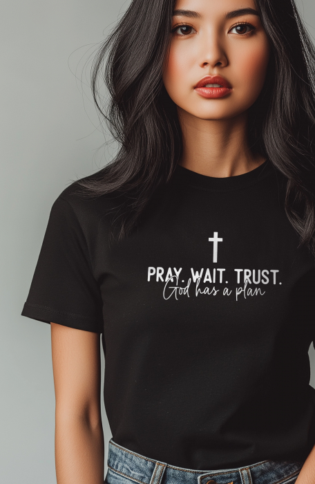 Tricou pentru dama cu imprimeu text, Prey [2]