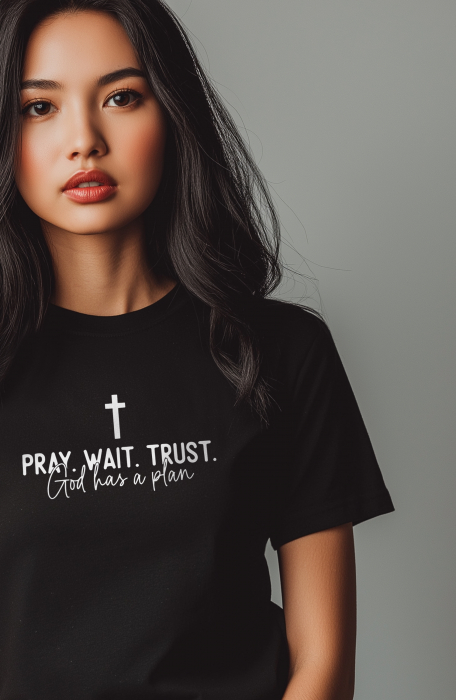 Tricou pentru dama cu imprimeu text, Prey [3]