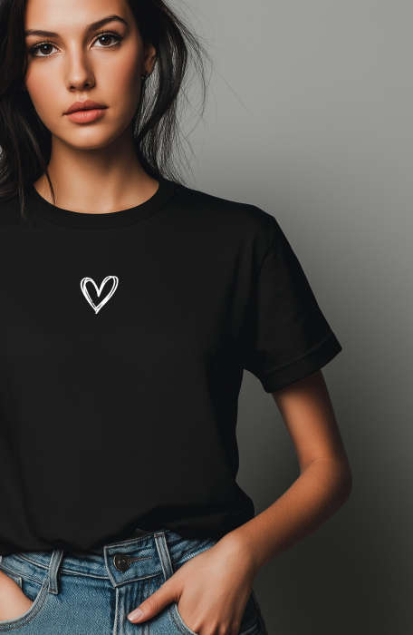 Tricou pentru dama cu imprimeu, Little Heart [3]