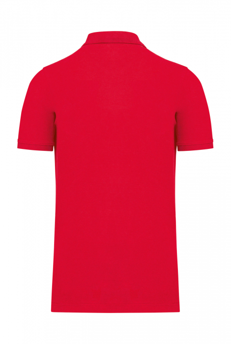 Tricou polo piqué pentru barbati, bumbac organic, sustenabil, ecologic, 180gr. Rosu [2]