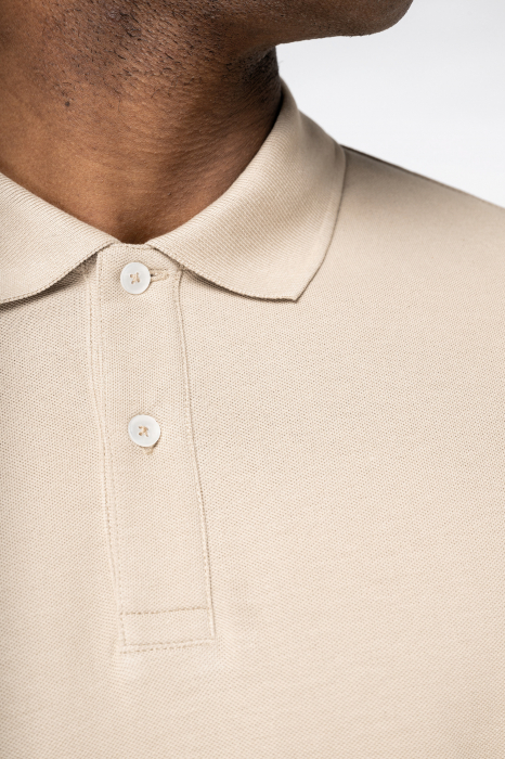 Tricou polo piqué pentru barbati ecologic, bumbac organic 100%, negru [4]