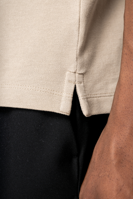 Tricou polo piqué pentru barbati ecologic, bumbac organic 100%, negru [3]