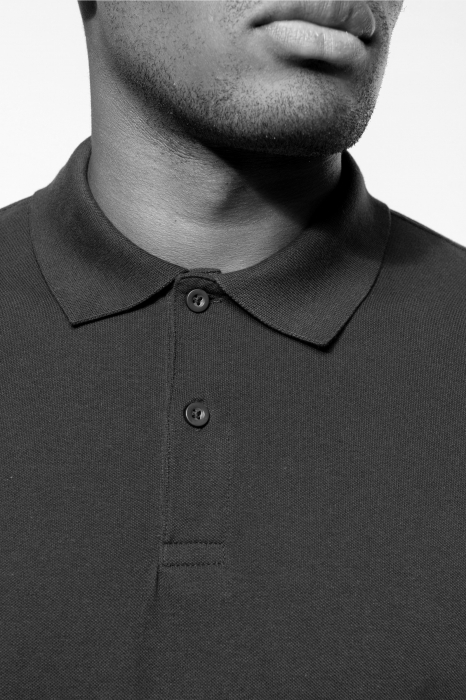 Tricou polo piqué pentru barbati, bumbac organic, sustenabil, ecologic, 180gr. Alb [5]