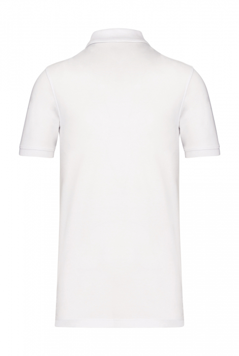 Tricou polo piqué pentru barbati, bumbac organic, sustenabil, ecologic, 180gr. Alb [2]