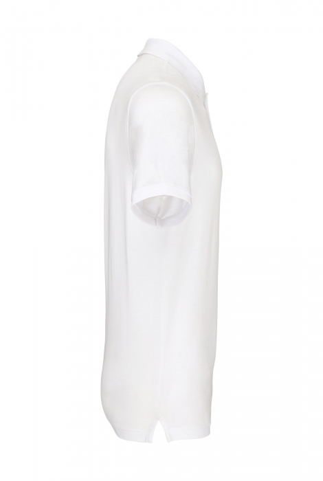 Tricou polo piqué pentru barbati, bumbac organic, sustenabil, ecologic, 180gr. Alb [3]