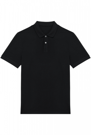 Tricou POLO Barbati - Tricou polo piqué pentru barbati ecologic, bumbac organic 100%, negru