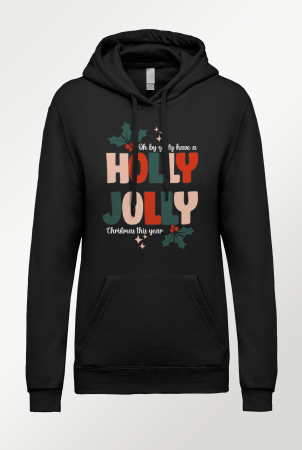 Hanorace Imprimeu Dama - Hanorac cu imprimeu dama - Craciun Holly Jolly