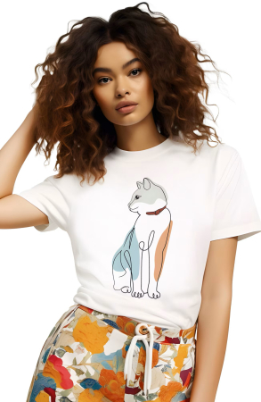 Pisici - Tricou dama, Pisica, Abstract Cat