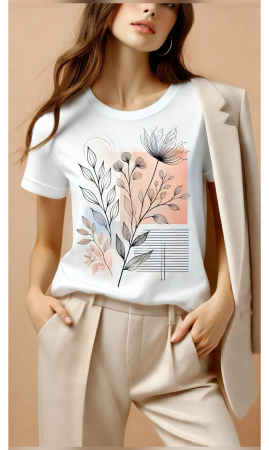 Flori - Tricou dama Naturel Flowers