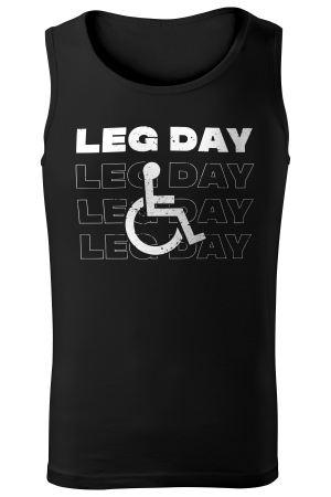 Gym / Sport - Tricou Barbati fara maneci, Gym Leg Day