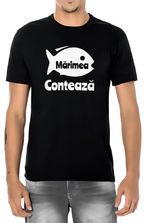 Pescuit / Pescari - Tricou barbati, Marimea conteaza