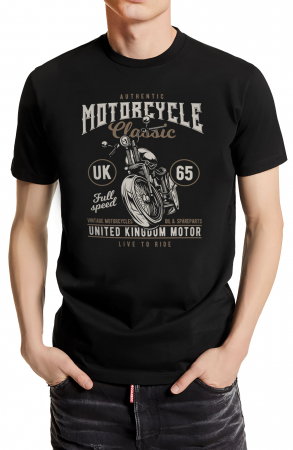 Auto / Moto - Tricou Barbati, Vintage Motorcycle