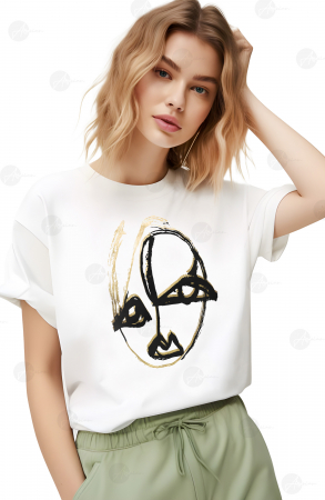 Abstract - Tricou dama, Abstract Art Face